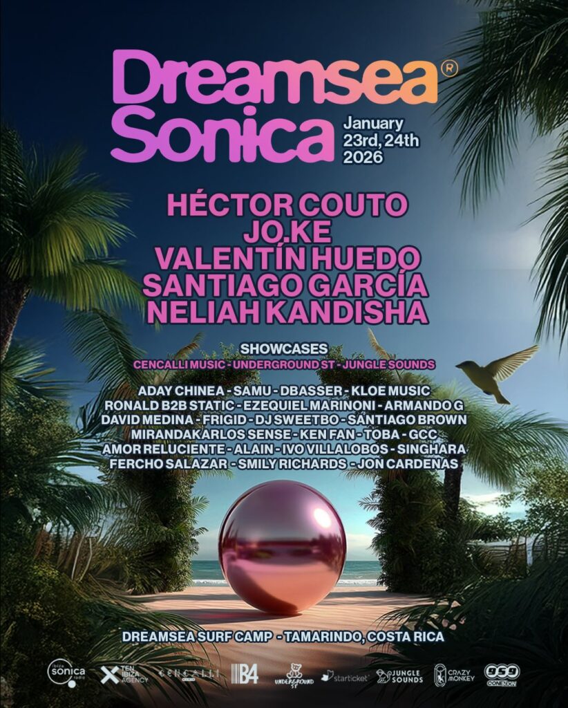 Descubre el line up final de Dreamsea Sonica 2026 13 NDD-SONICA 2026 IS COMING Presenting the full lineup for the third edition of @DreamseaS%C3%B3nicaJanua