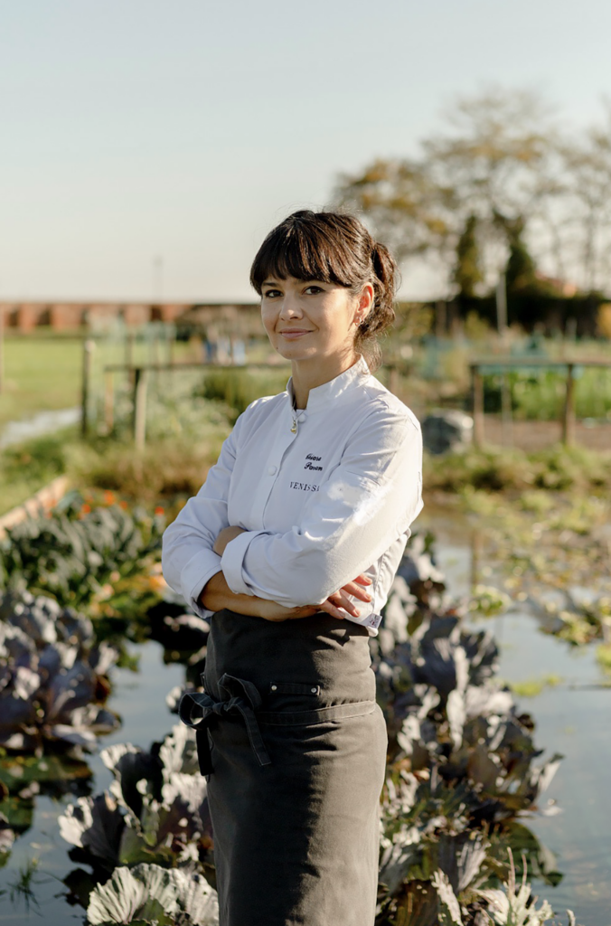 Chef Chiara Pavan del restaurante Venissa, estrella Michelin en Taverna Futurista